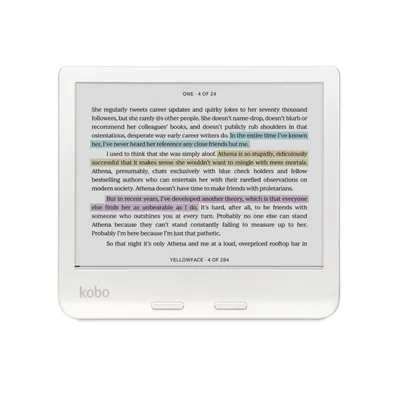 Kobo Libra Colour eReader a colori 7 32 GB con tasti volta pagina in orizzontale Kobo Libra Colour eReader a colori 7 pollici 32 GB con tasti volta pagina, bianco, in orizzontale