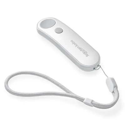 Kobo Remote telecomando Bluetooth volta pagina per eReader, bianco, con laccetto da polso