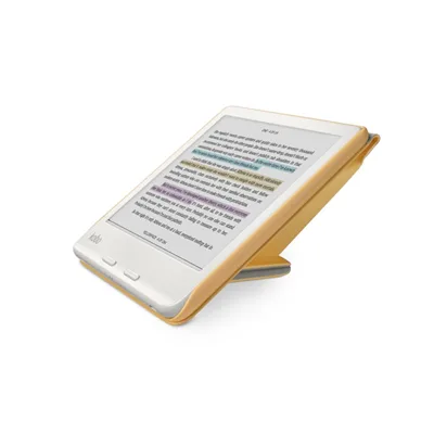 Kobo SleepCover per Libra Colour in modalità supporto Kobo SleepCover per Libra Colour, giallo burro, in modalità supporto