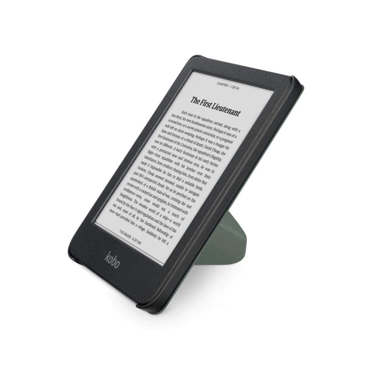 Kobo SleepCover per Clara Colour e Clara BW, verde salvia, in modalità supporto